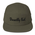 Decently Fast Embroidered Five Panel Cap